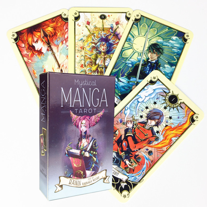 Board Game English For Kids - Mystical Manga Tarot Cards Family Women