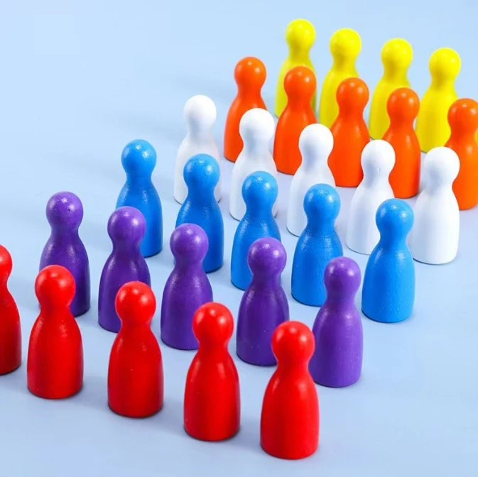 100 Pcs Colorful Wooden Chess  - Board Game Impostor review and price