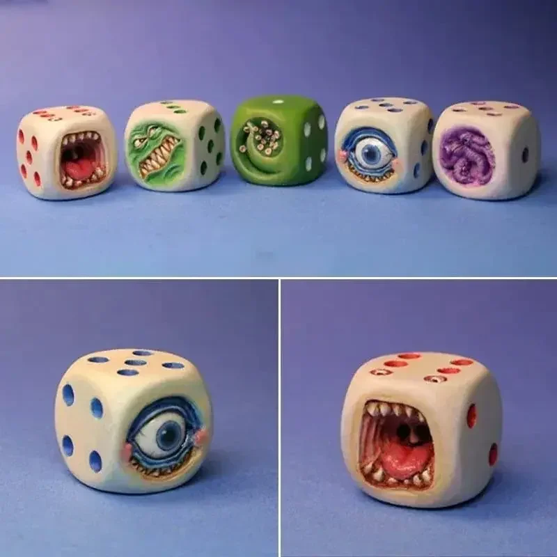 Resin Monster Face Dice Set Ha - Board Game Monster review and price